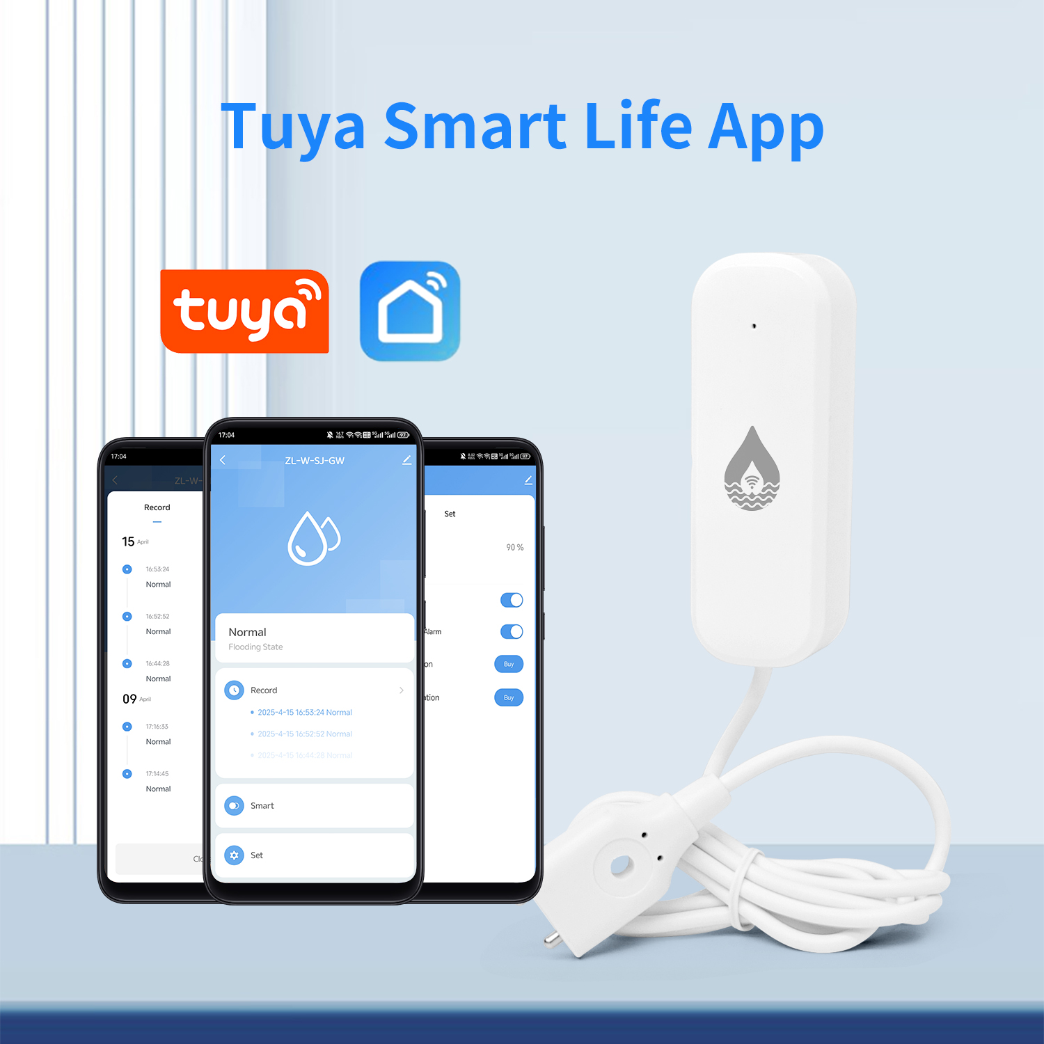 Home Security And Monitoring - Tuya WiFi/Zigbee Water Leak Sensor Flood
