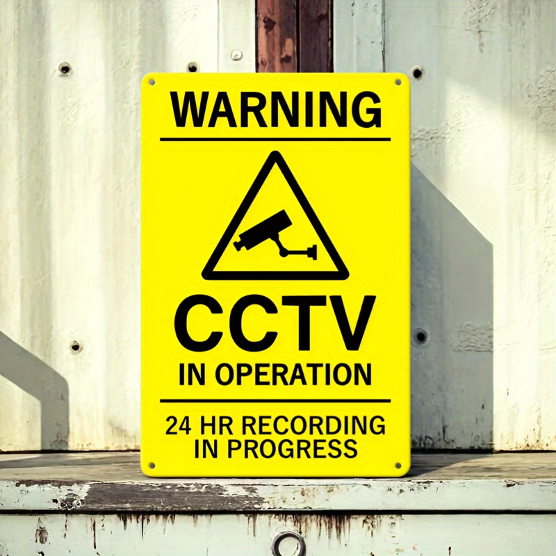 Home Yard Security Cameras - High Definition Metal Tin Sign, Warning