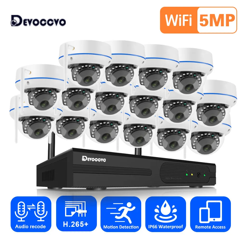 Home Security Wireless Cameras - 5MP Wifi IP Camera Security System