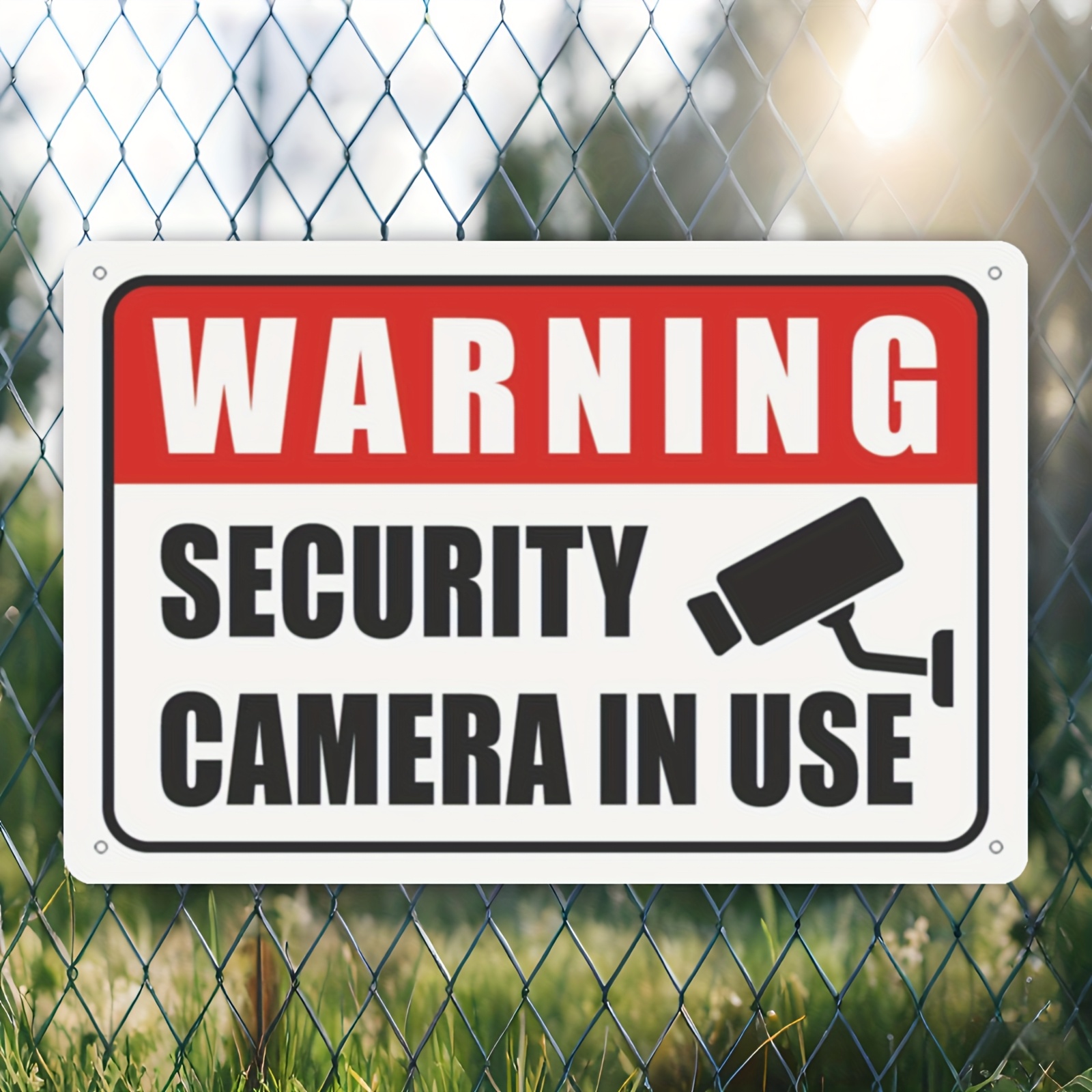 Home Yard Security Cameras - HD Metal Tin Sign Warning Security