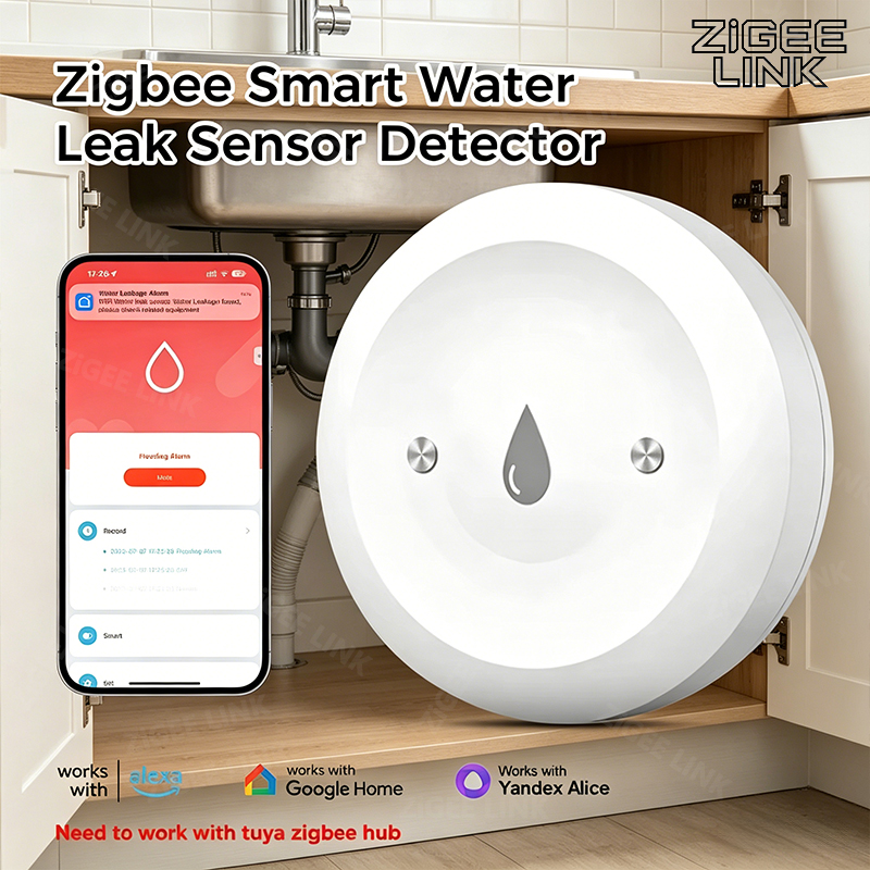 Home Security And Monitoring - Zigbee3.0 Smart Water Leak Sensor Smart