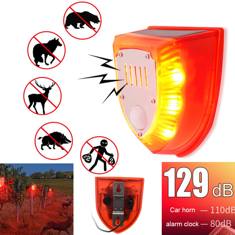 Solar Security Light - Outdoor Solar Alarm with Motion Sensor