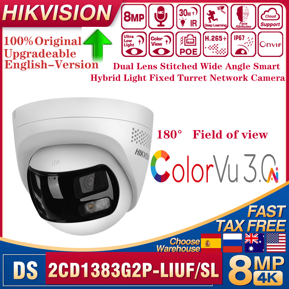 Home Security Hikvision - Original Hikvision DS-2CD1383G2P-LIUF/SL 8MP Dual Lens