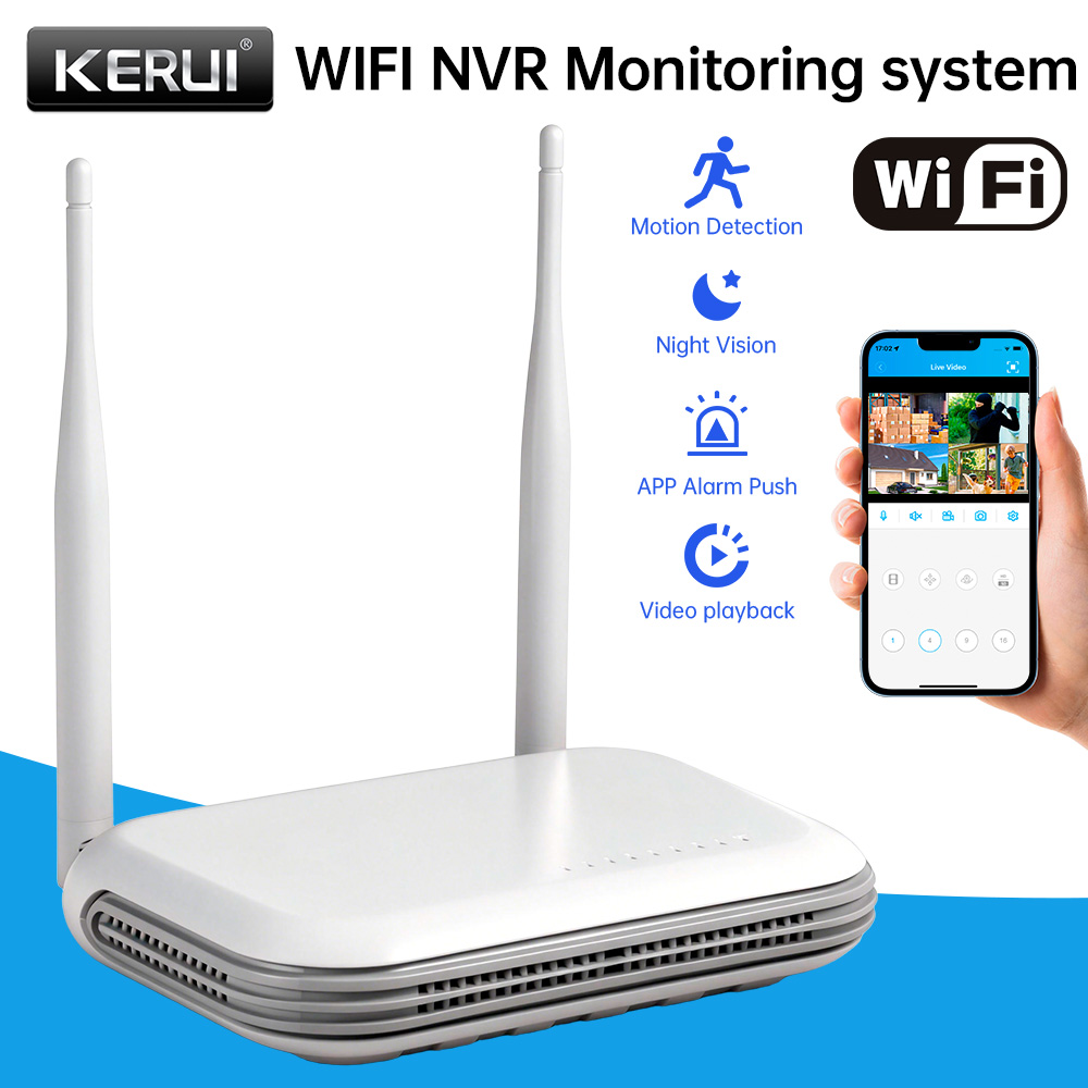 Home Security And Monitoring - KERUI Mini Network WIFI 8CH NVR