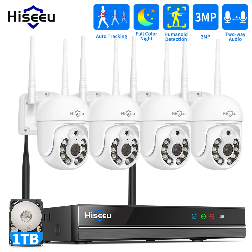 Home Security Wireless Cameras - Hiseeu 5MP WiFi CCTV Camera Security