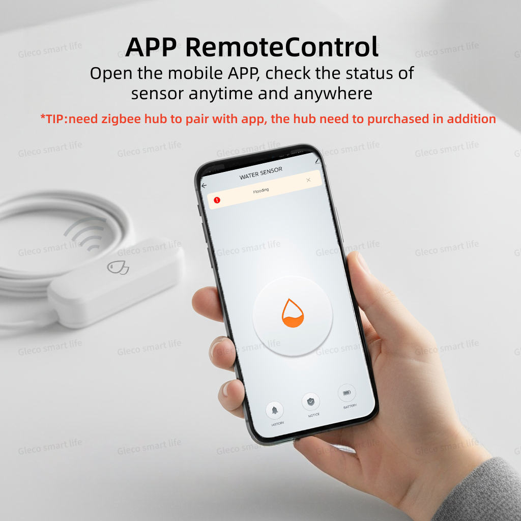 Home Security And Monitoring - Tuya Zigbee Water Leak Sensor Flood