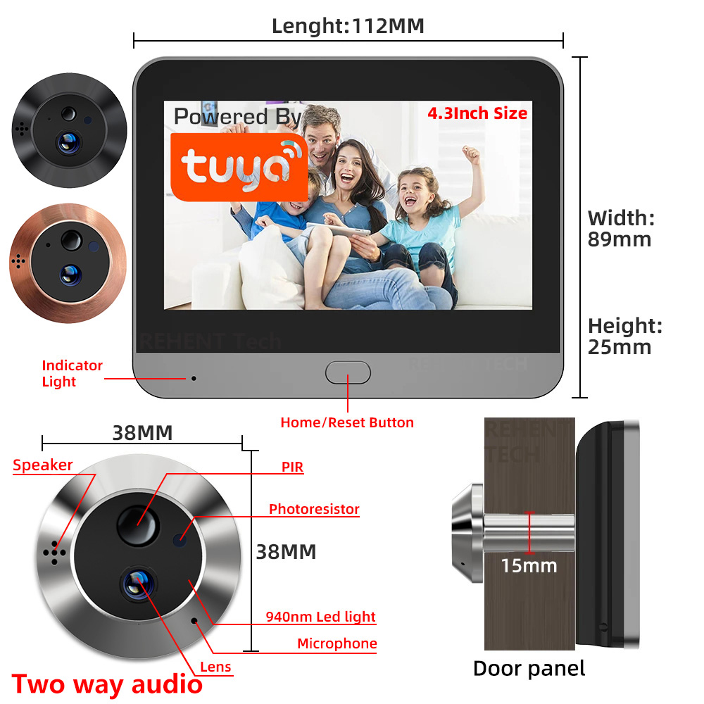 Mini Two Way Audio 3MP Tuya Sm – Peephole Camera Viewer recenzja i cena