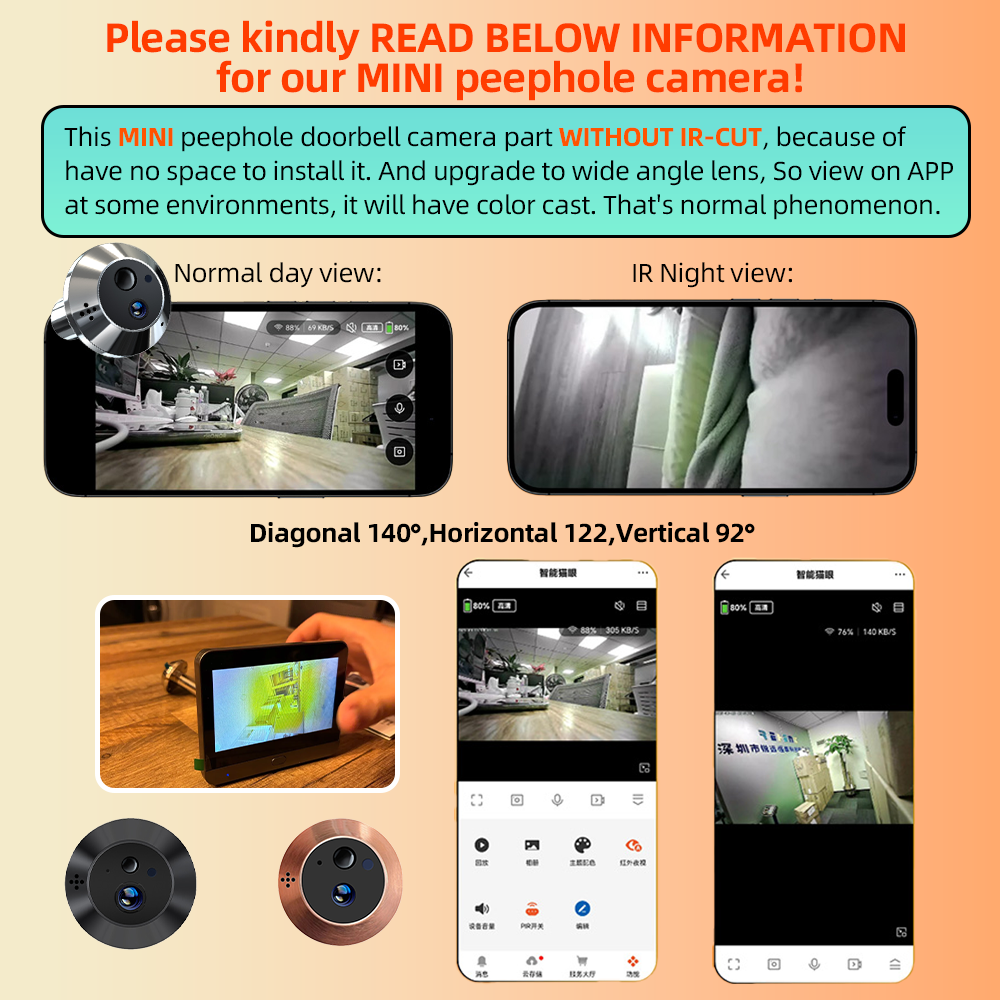 Mini Two Way Audio 3MP Tuya Sm – Peephole Camera Viewer recenzja i cena