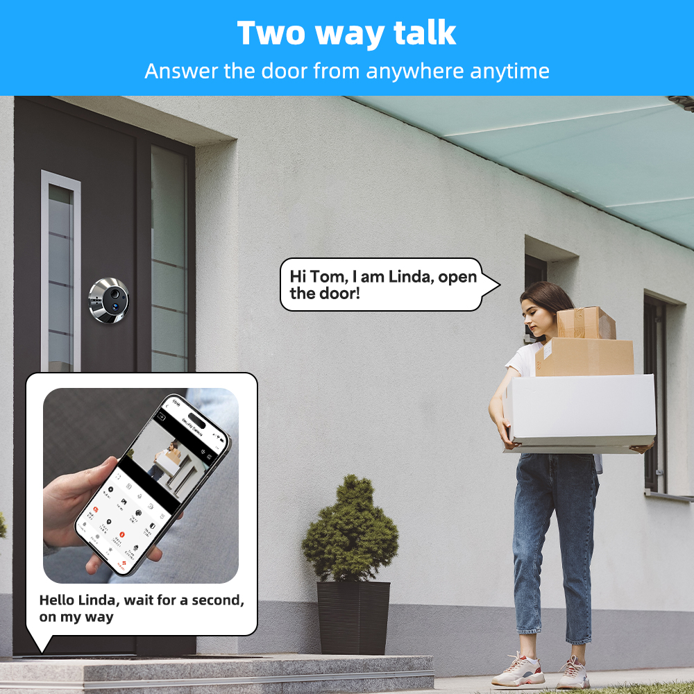Mini Two Way Audio 3MP Tuya Sm – Peephole Camera Viewer recenzja i cena
