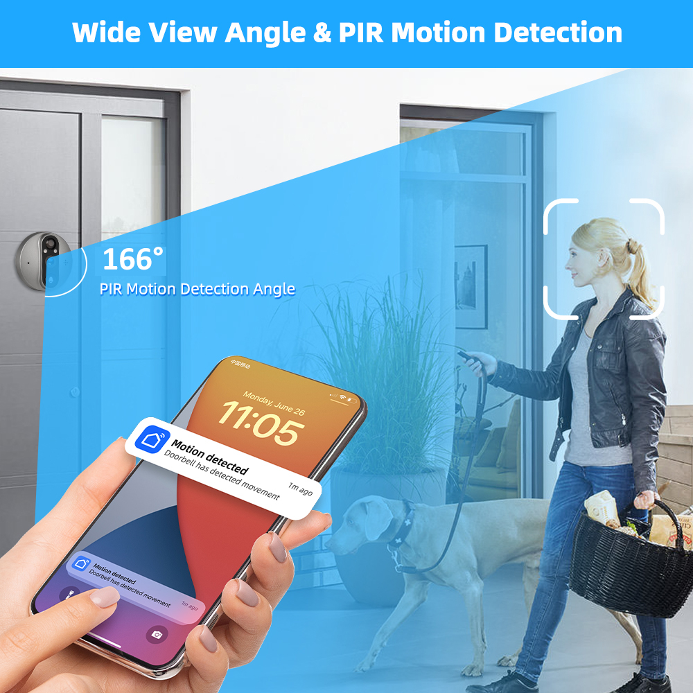 3MP WiFi Smart Tuya Peephole 5 – Peephole Camera Viewer recenzja i cena