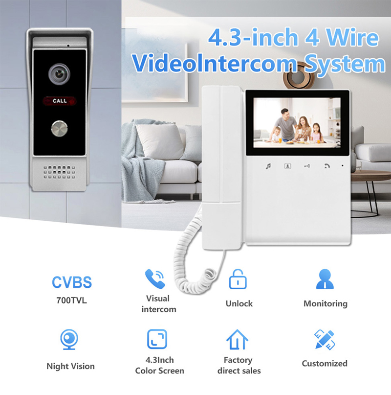 4.3Inch  TFT Monitor  4 Wired  – Peephole Camera Viewer recenzja i cena