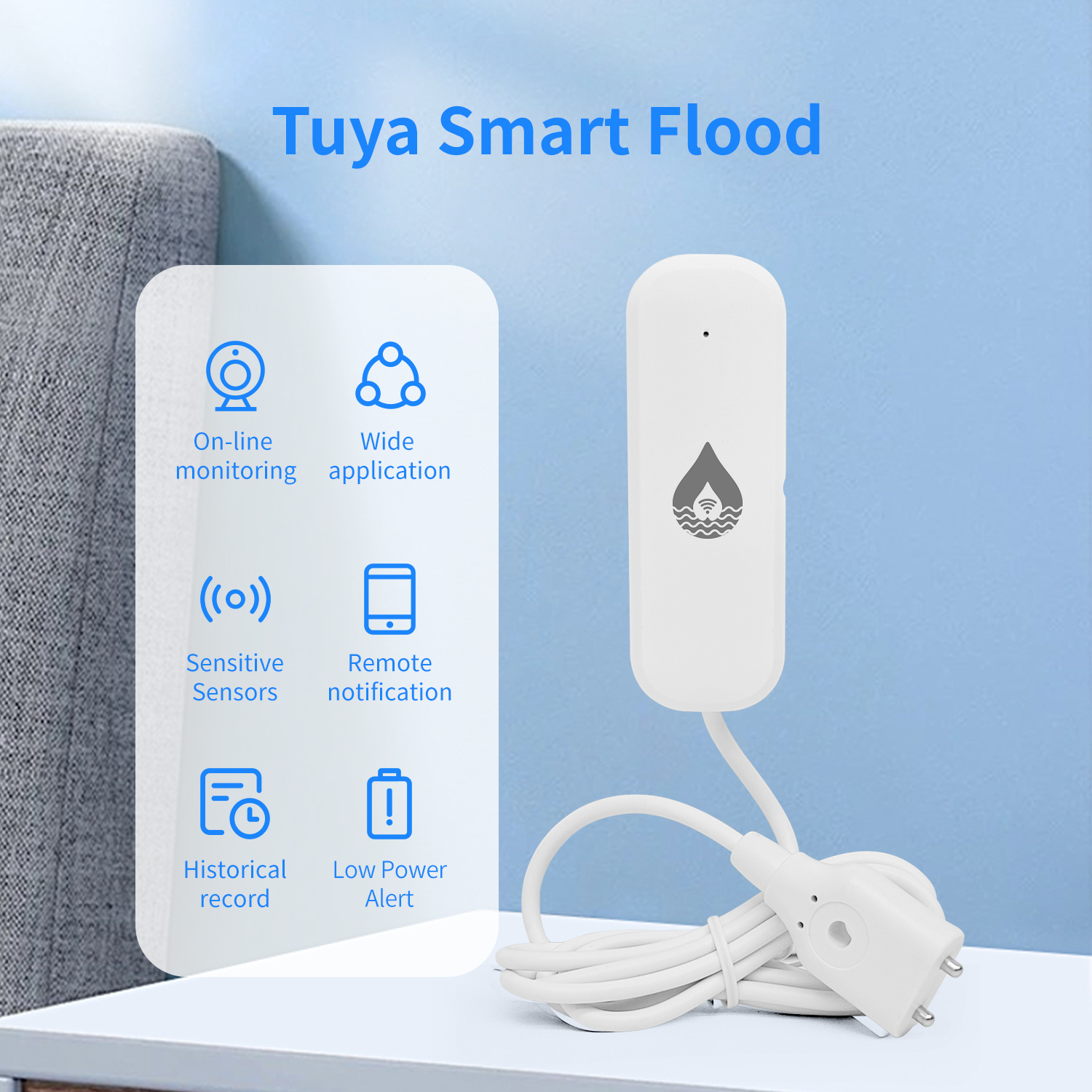 Tuya WiFi/Zigbee Water Leak Se – Home Security And Monitoring recenzja i cena