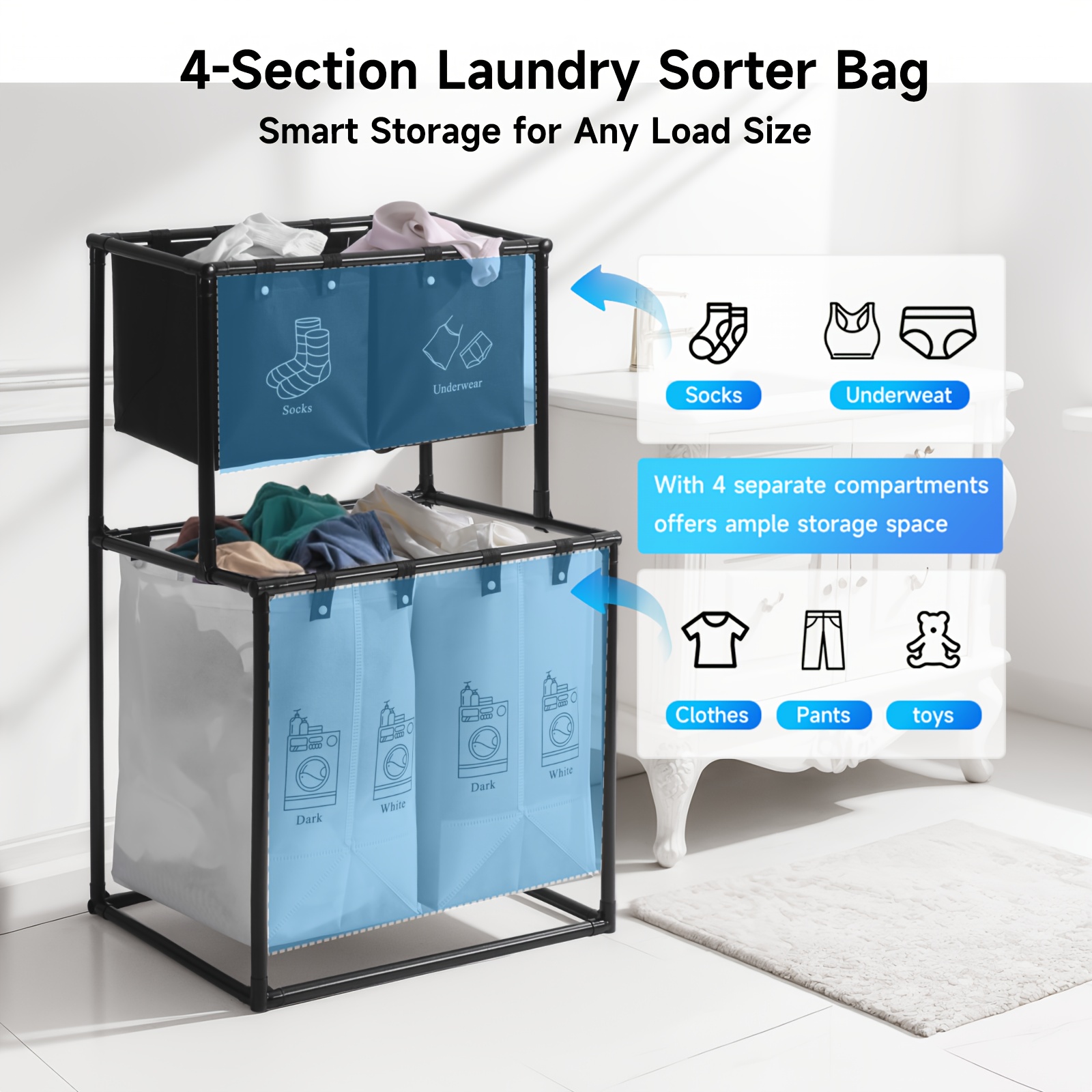 us2 Compartment Laundry Hamper – Home Security United Kingdom recenzja i cena