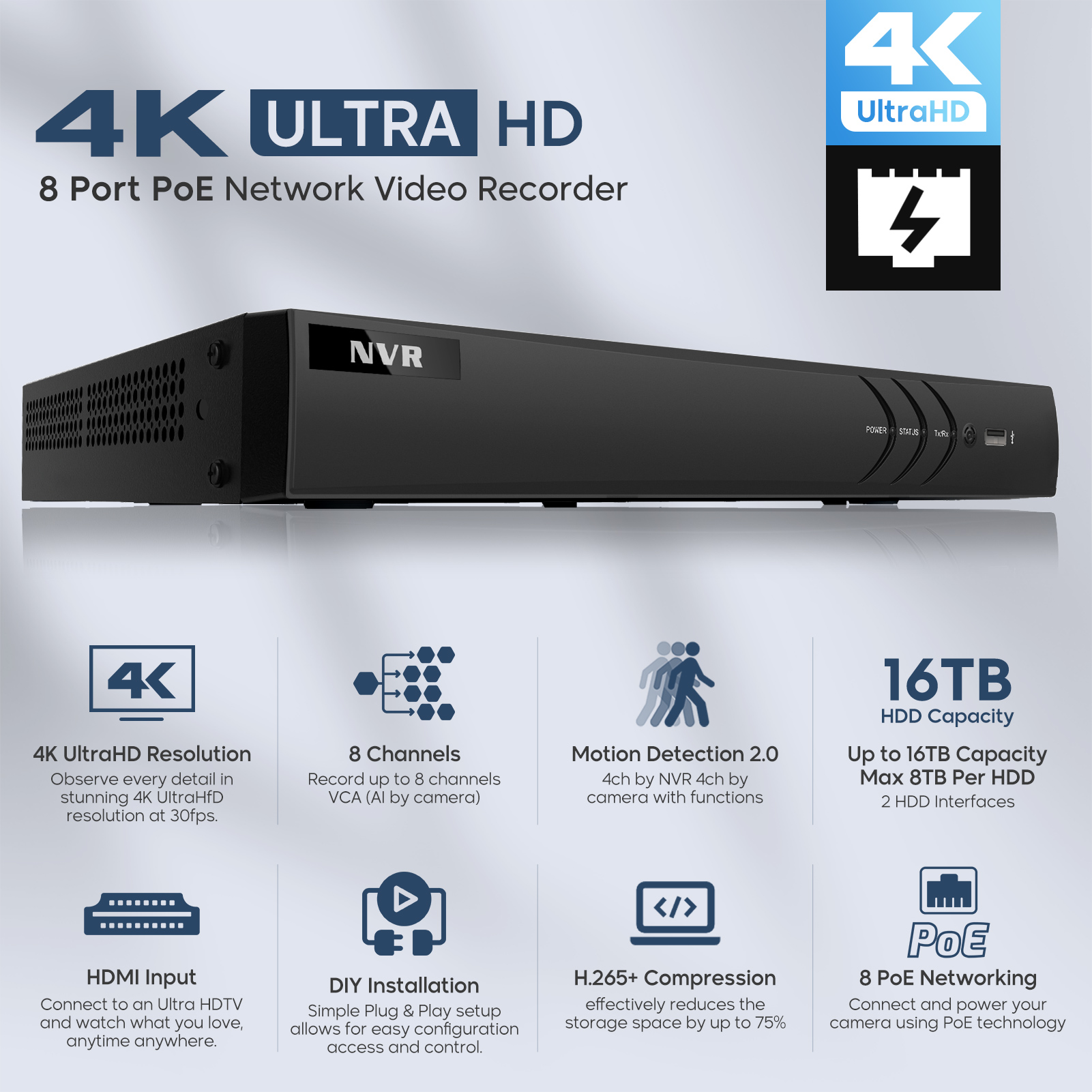 8CH Network Video Recorder for – Home Security Hikvision recenzja i cena