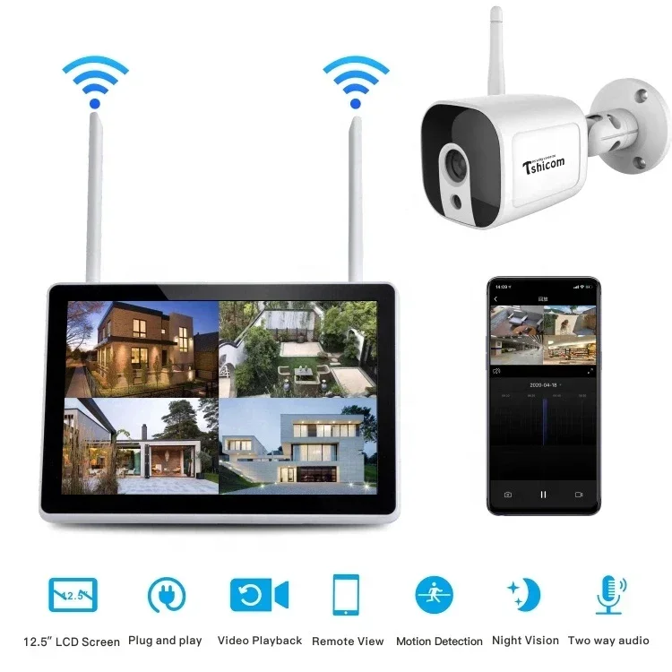 TUYA Smart Wi-Fi 4CH NVR Kit 1 – Home Security Wireless Cameras recenzja i cena