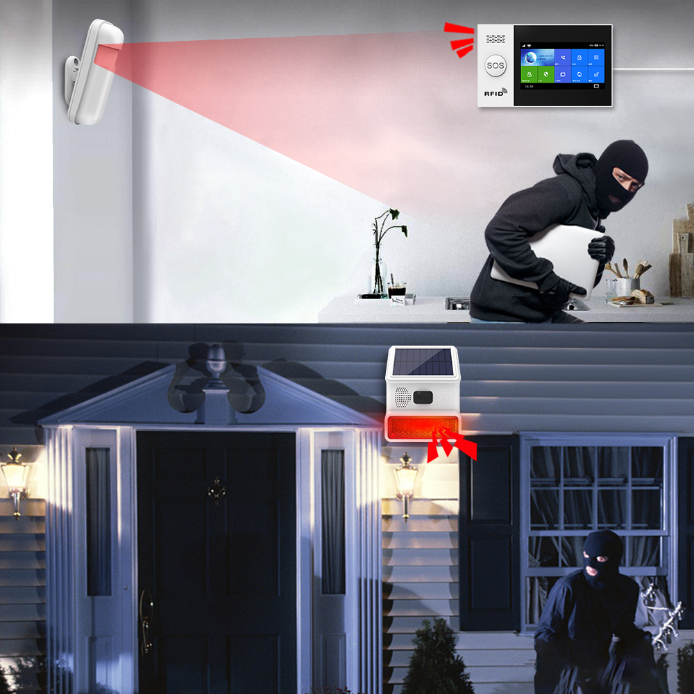 Outdoor Alarm Horn 433MHZ Wire – Home Security Lights Outdoors recenzja i cena