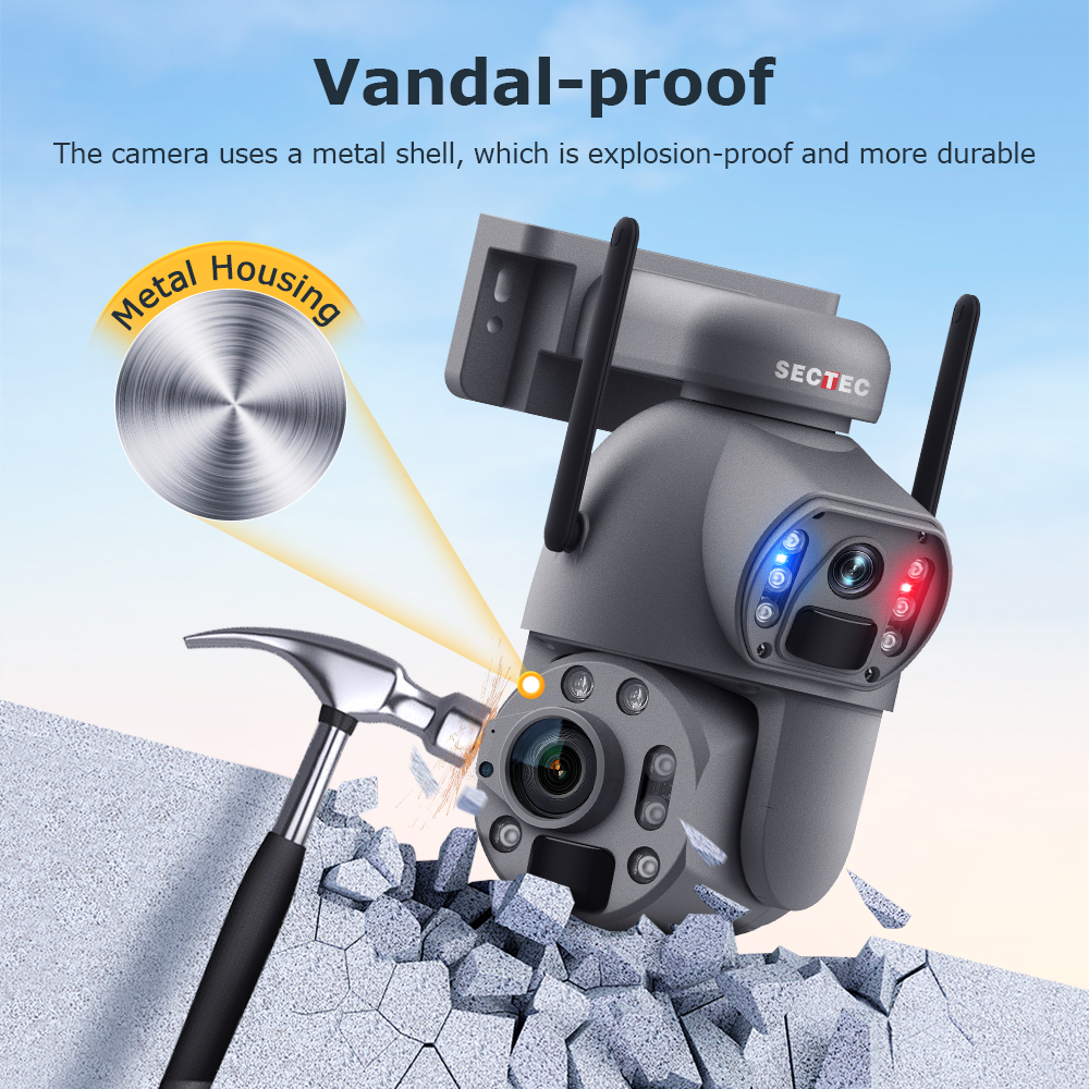 SECTEC 12MP 50X Solar Outdoor  – Home Yard Security Cameras recenzja i cena