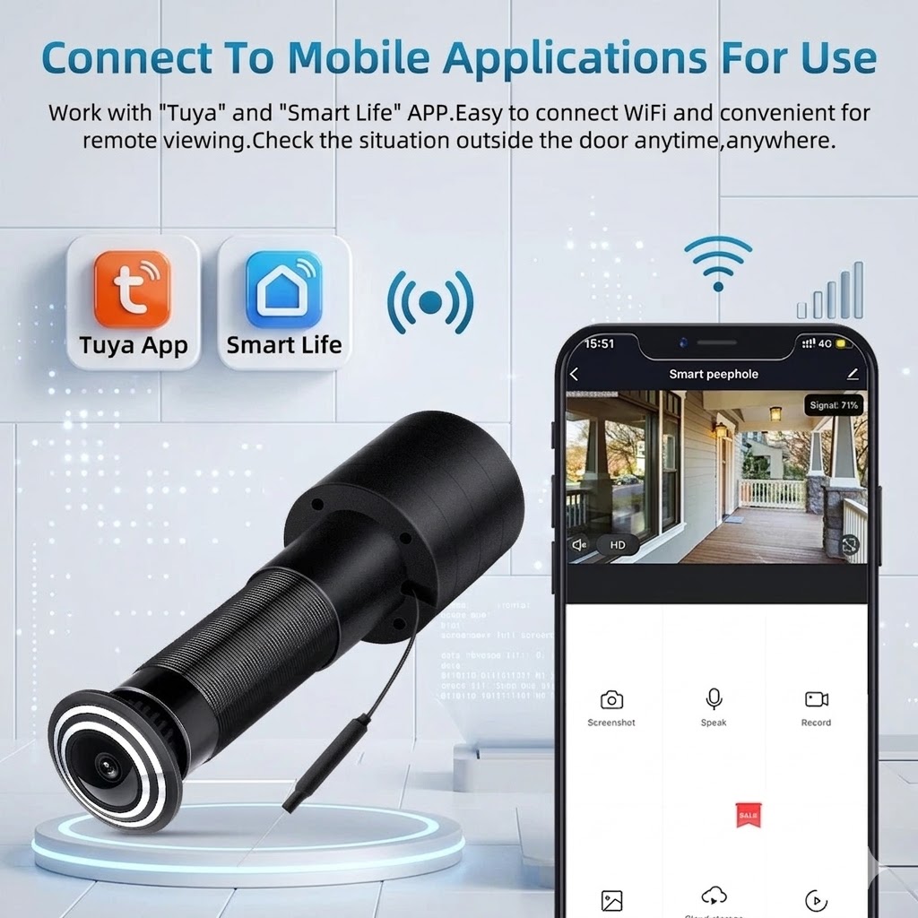 ZEMNIO 2K 3MP Smart Door Peeph – Peephole Camera Viewer recenzja i cena
