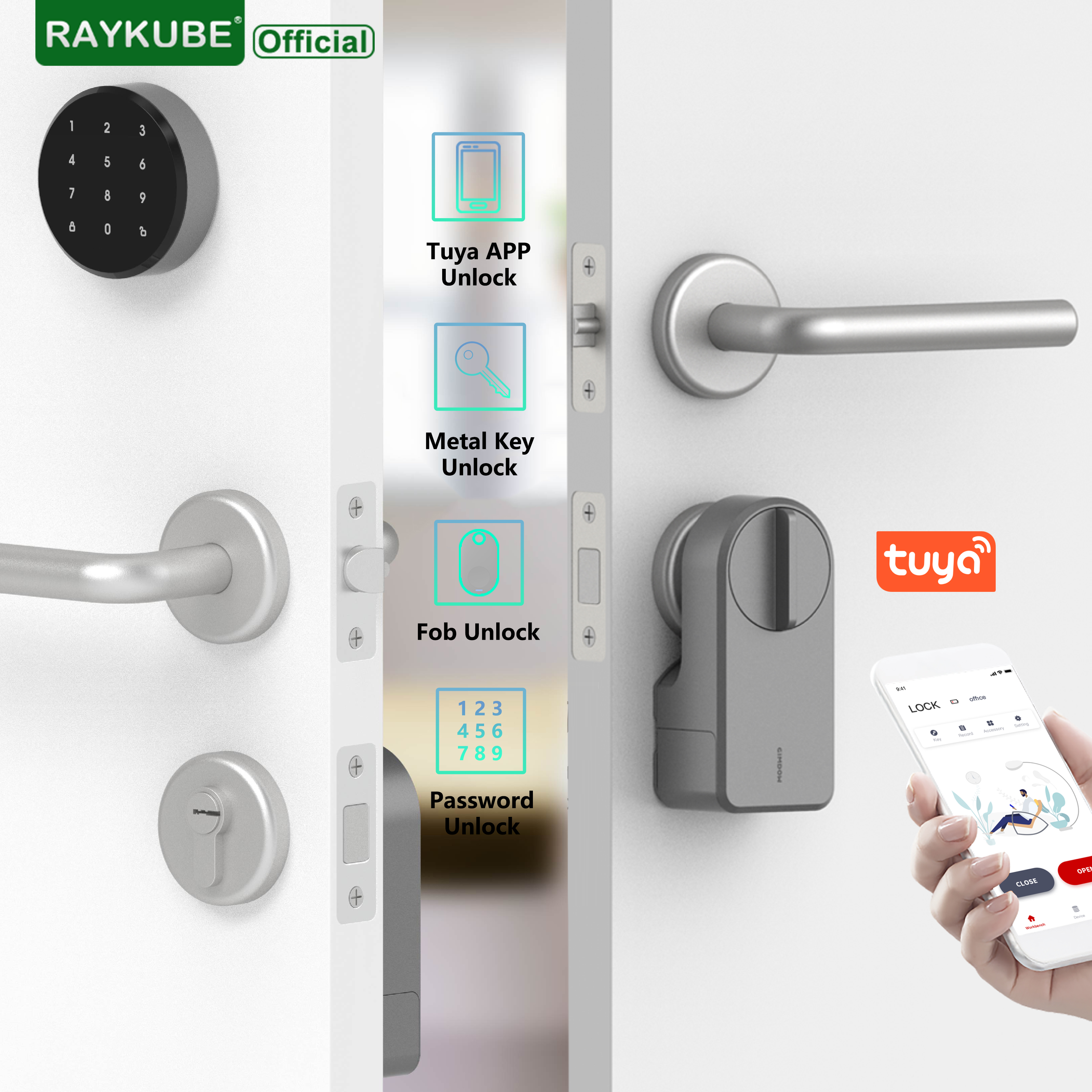 RAYKUBE A1 Pro Tuya BEL Smart  – Door Lock Smart Keypad recenzja i cena