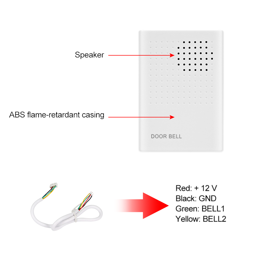 4 Wires Wired White Doorbell D – Home Security Ring System recenzja i cena