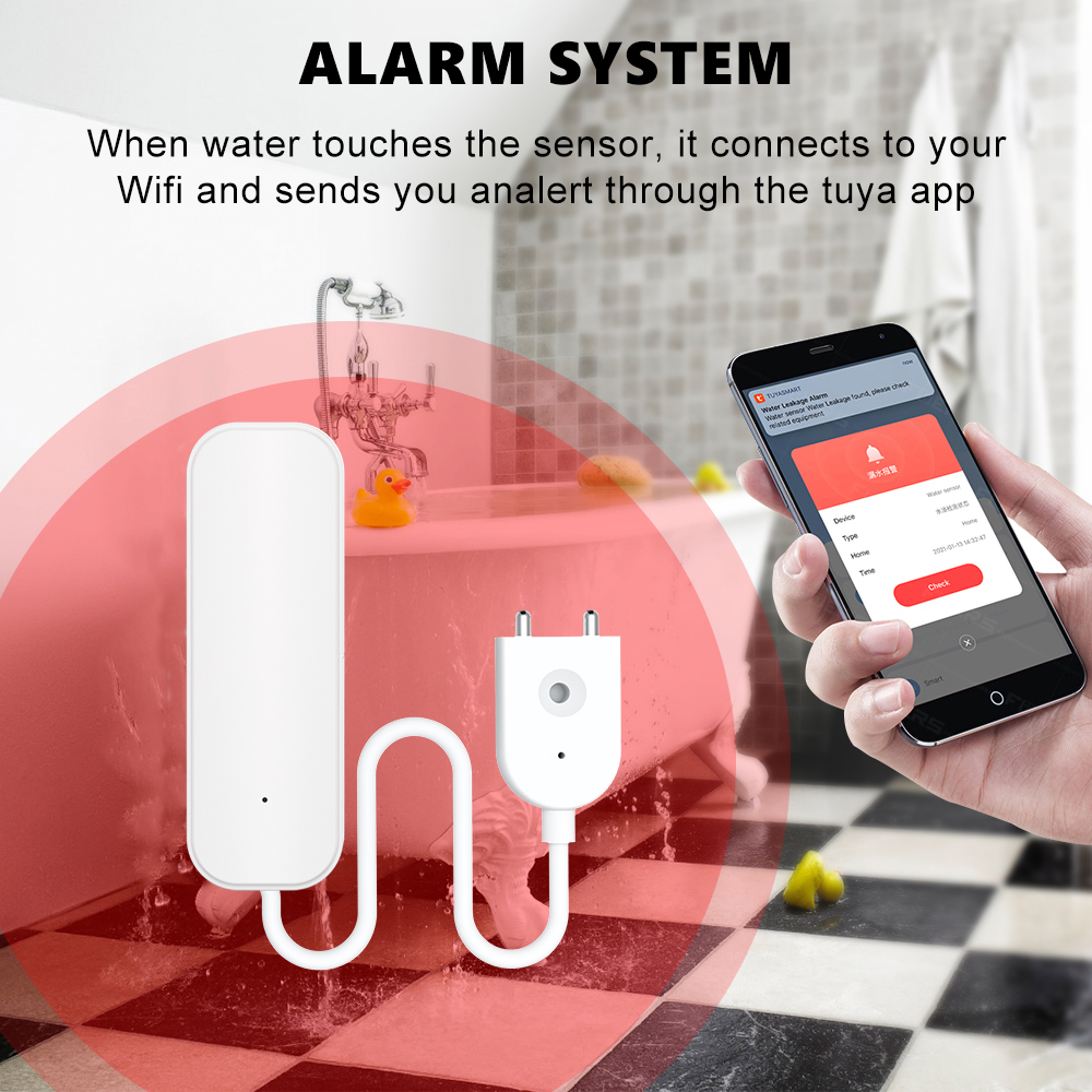 WiFi/Zigbee Water Sensor Tuya  – Home Security And Monitoring recenzja i cena