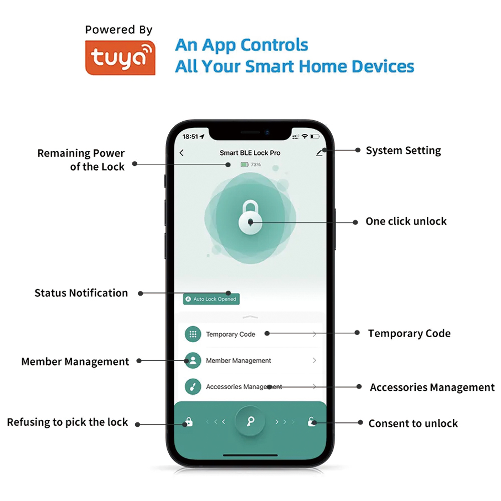 TYSH Tuya Smart Automatic Secu – Door Lock Smart Keypad recenzja i cena