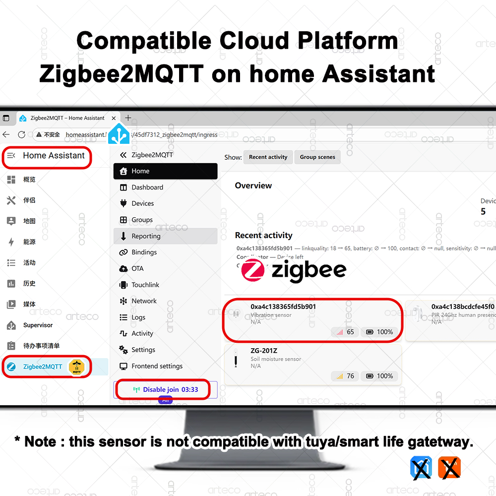ZigBee Smart Vibration Sensor  – Home Security And Monitoring recenzja i cena