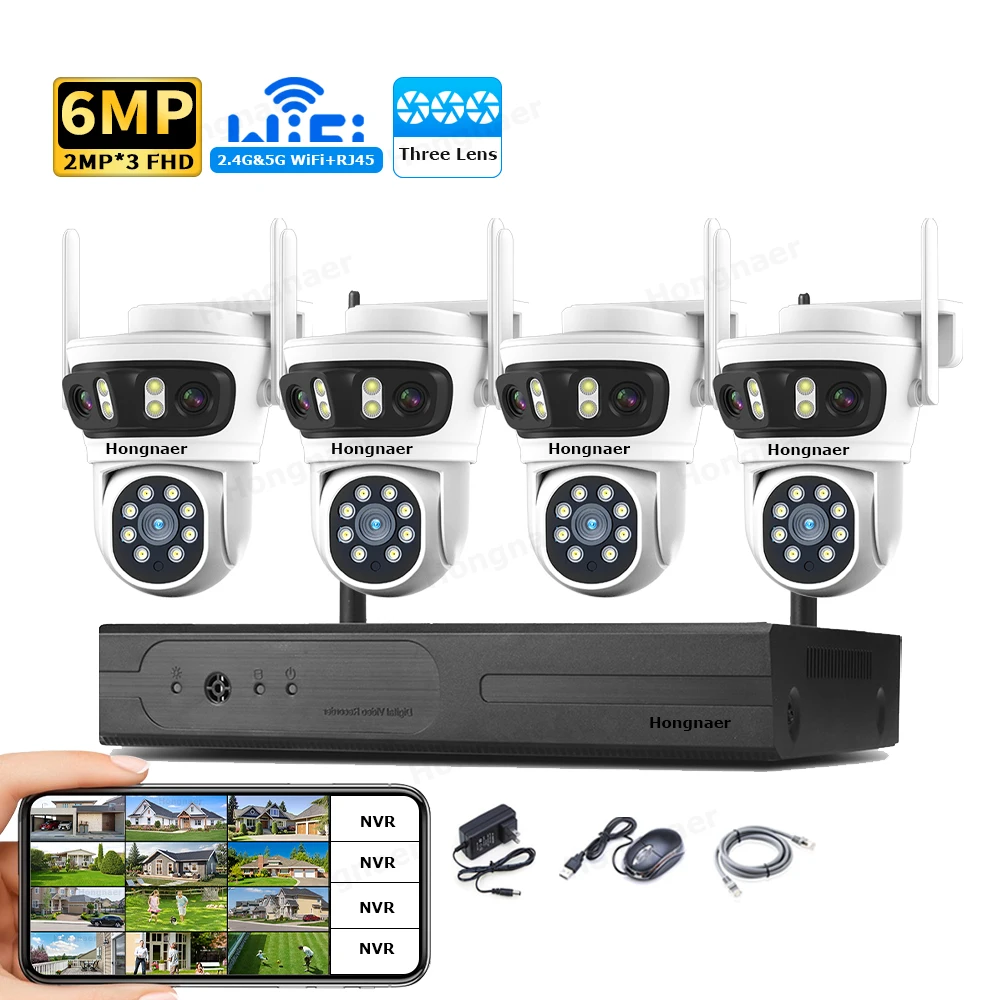 2026 Hongnaer 6MP 4CH 3 Lens 2 – Home Security Wireless Cameras recenzja i cena