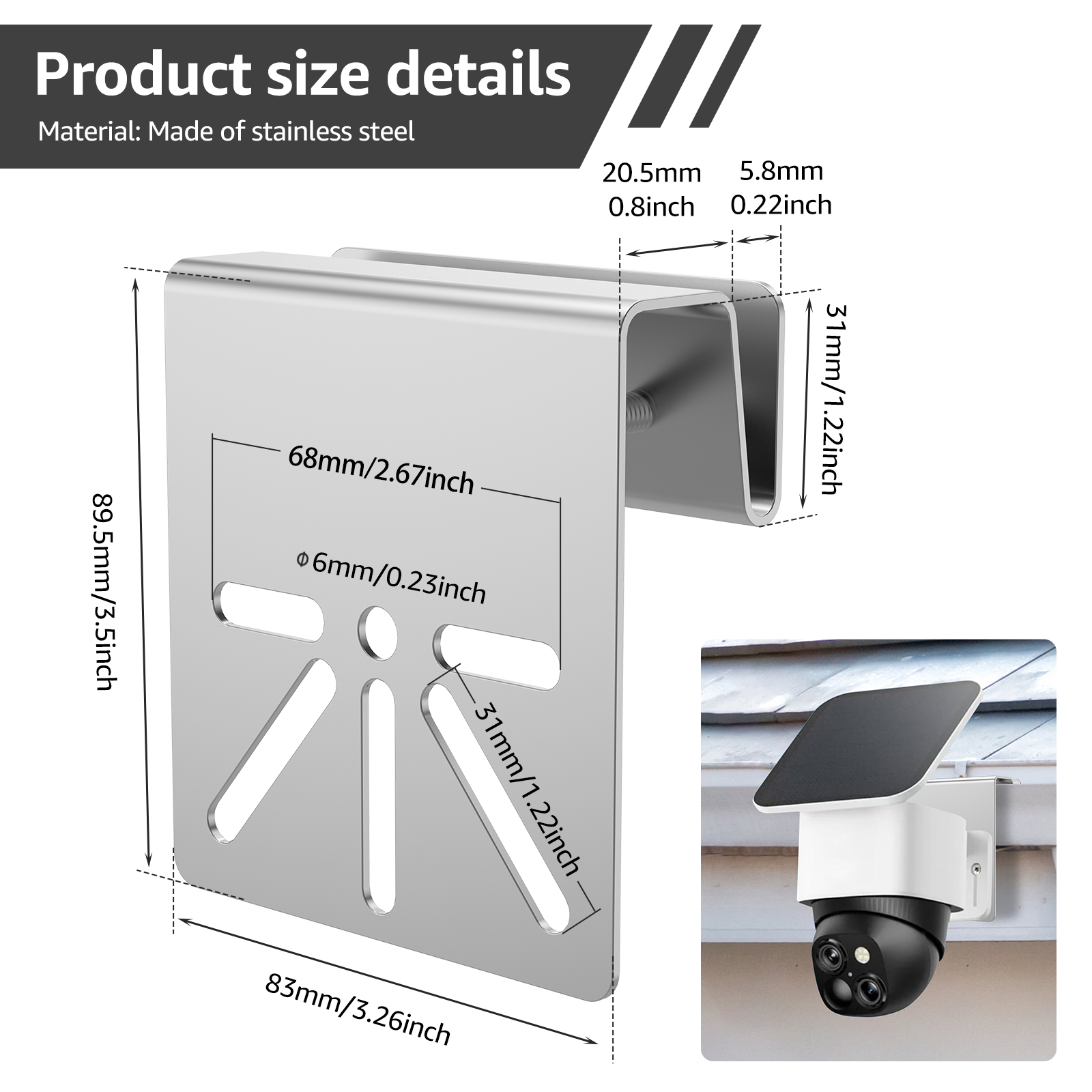 Metal Gutter Mount Bracket For – Home Security Eufy recenzja i cena