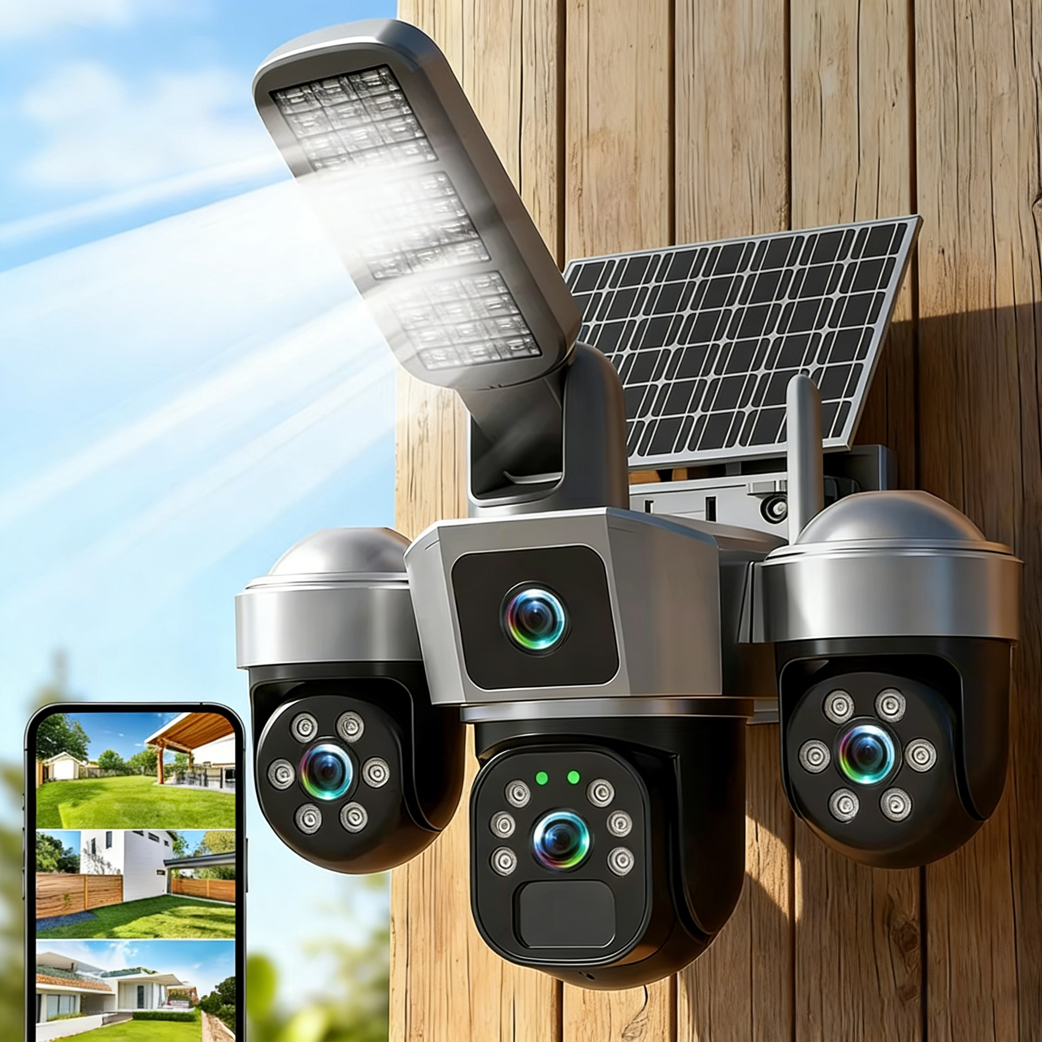 2 in 1 Solar WiFi Security Cam – Home Security Lights Outdoors recenzja i cena