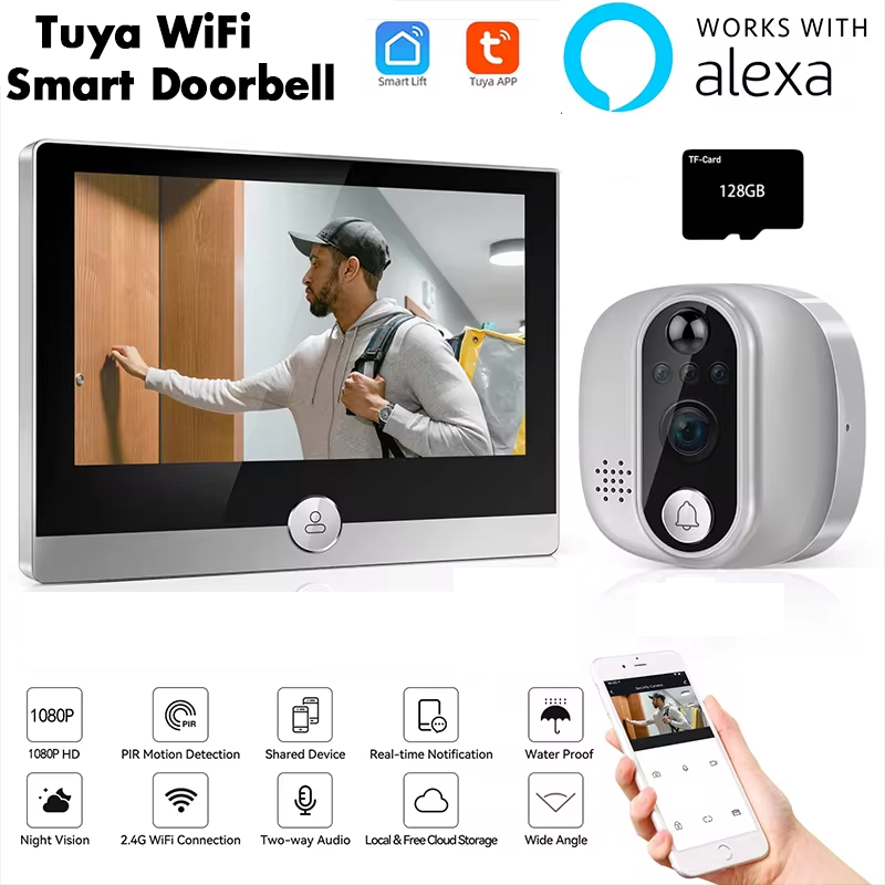 Tuya Video Doorbell 1080P WiFi – Peephole Camera Viewer recenzja i cena