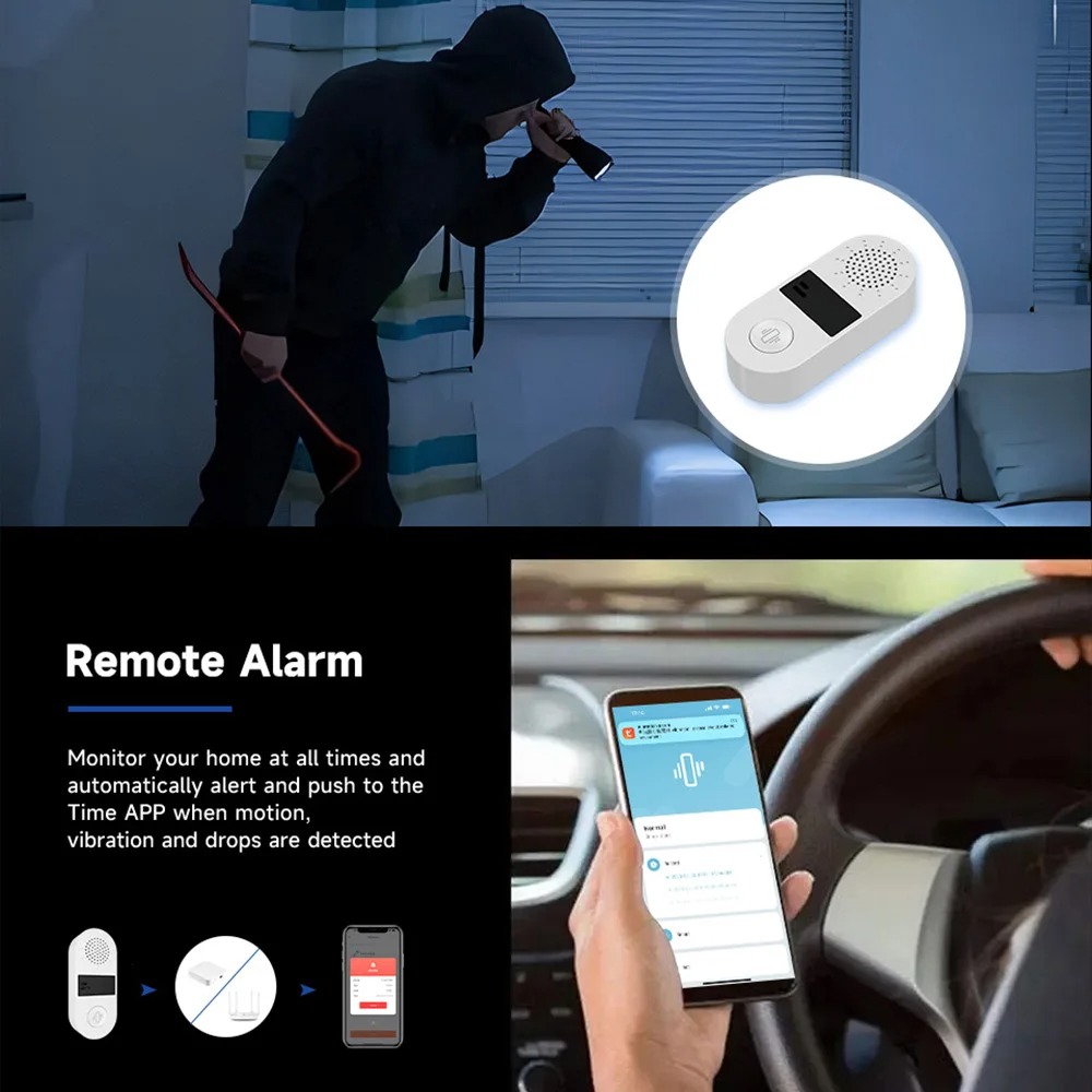 Tuya WiFi Vibration Sensor - 1 – Home Security Alarm recenzja i cena
