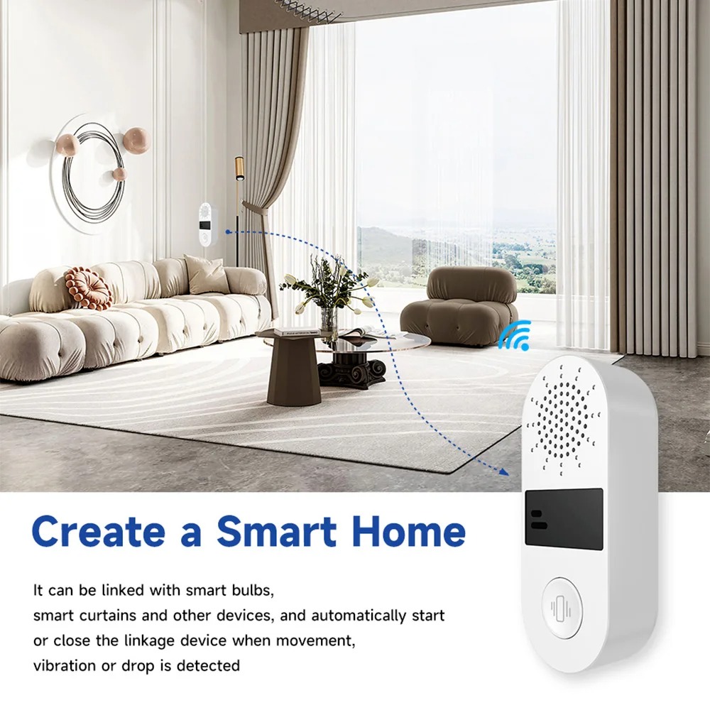Tuya WiFi Vibration Sensor - 1 – Home Security Alarm recenzja i cena