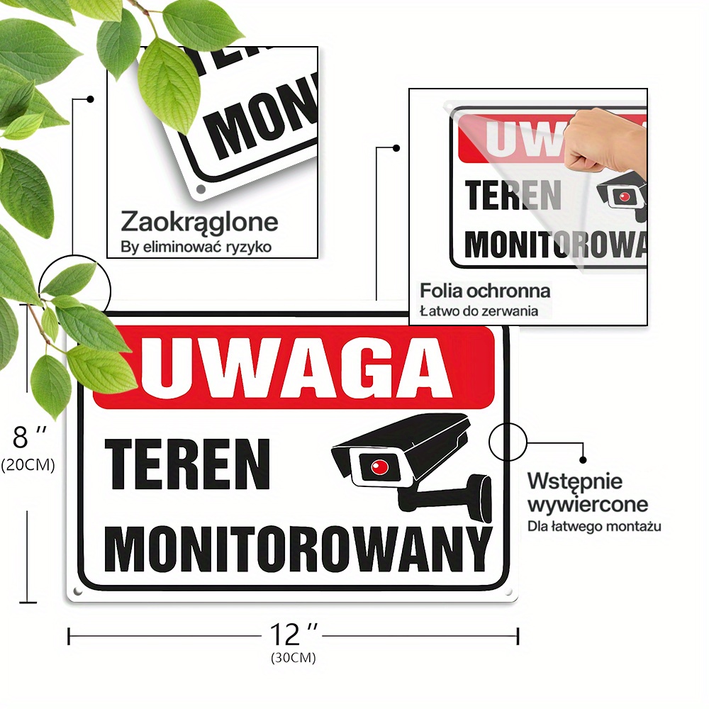 2D Flat,Vintage Metal Sign,Pol – Home Security And Monitoring recenzja i cena