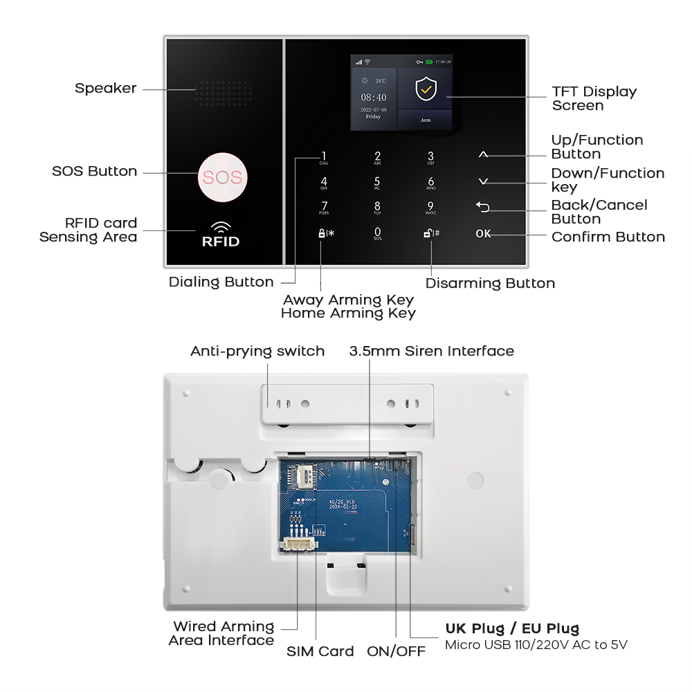 Smart Home Alarm System 4G WiF – Home Security No Monthly Fee recenzja i cena