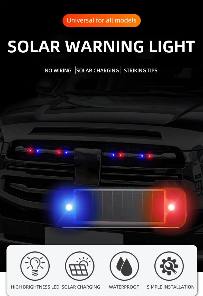 LED Solar Power Car Warning Li – Solar Security Light recenzja i cena