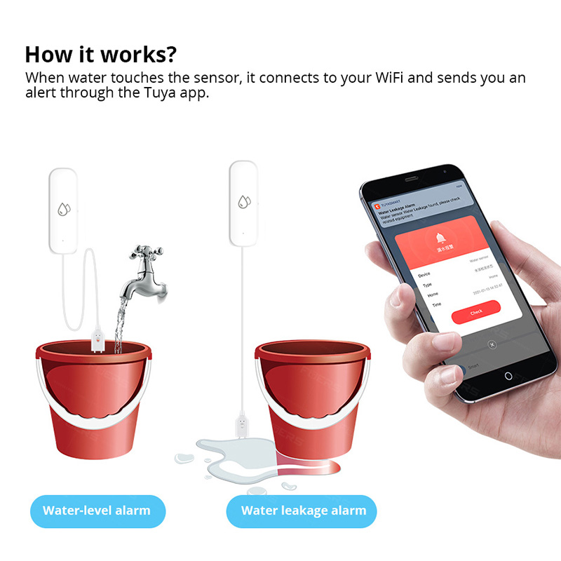 Tuya WiFi Water Leakage Alarm  – Home Security And Monitoring recenzja i cena