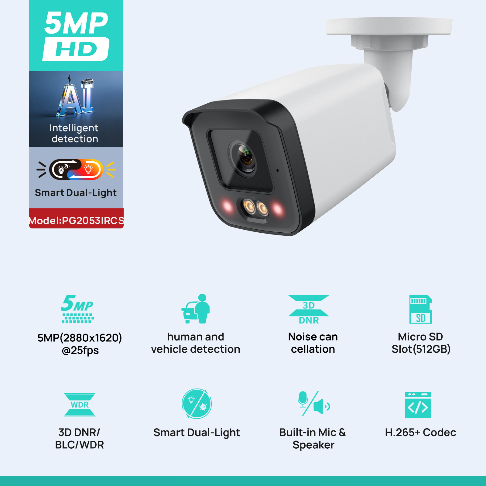 VIKYLIN IP Security Camera 5MP – Home Security Lights Outdoors recenzja i cena