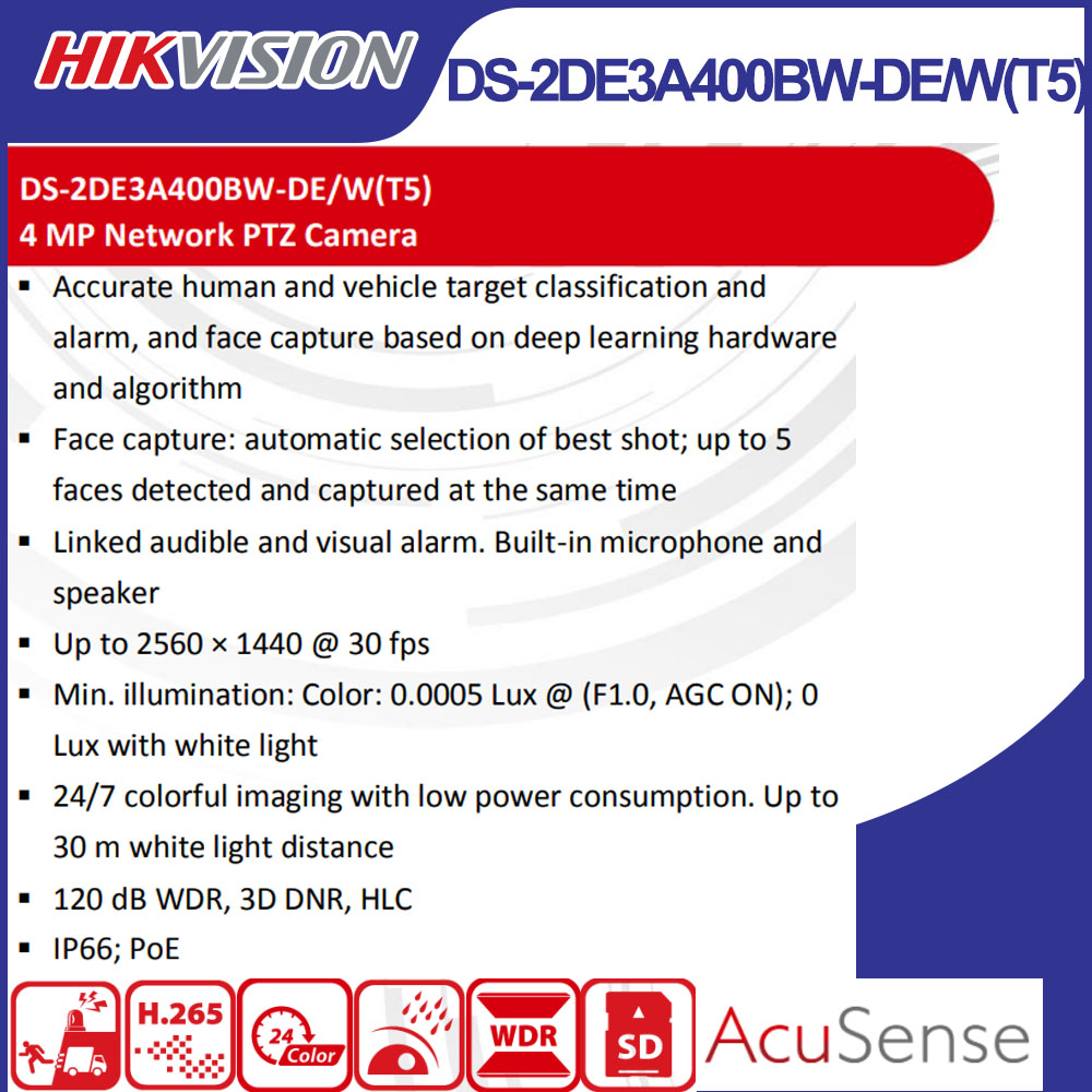 Hikvision DS-2DE3A400BW-DE/W(T – Home Security Hikvision recenzja i cena