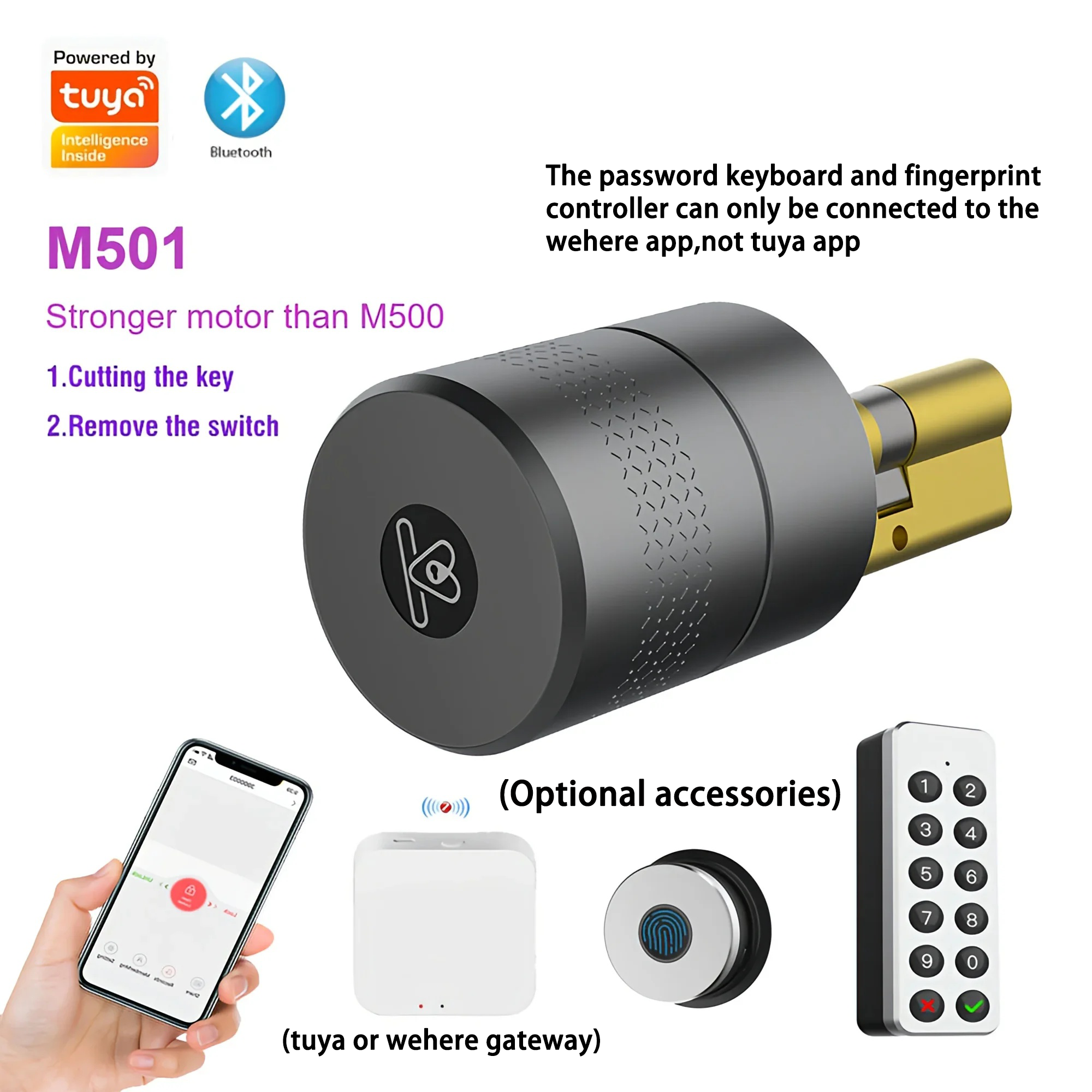 M501 Wehere Tuya Smart Door Lo – Door Lock Smart Keypad recenzja i cena