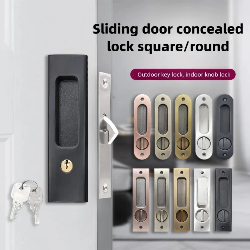 Black Sliding Door Lock with K – Home Security Kitchener recenzja i cena