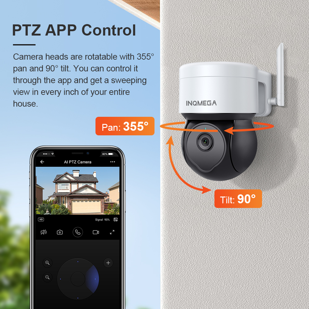 INQMEGA 5MP Tuya Outdoor PTZ C – Home Yard Security Cameras recenzja i cena