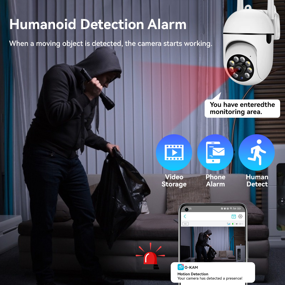 8MP 2.4G Wifi IP CCTV Camera C – Home Security Lights Outdoors recenzja i cena