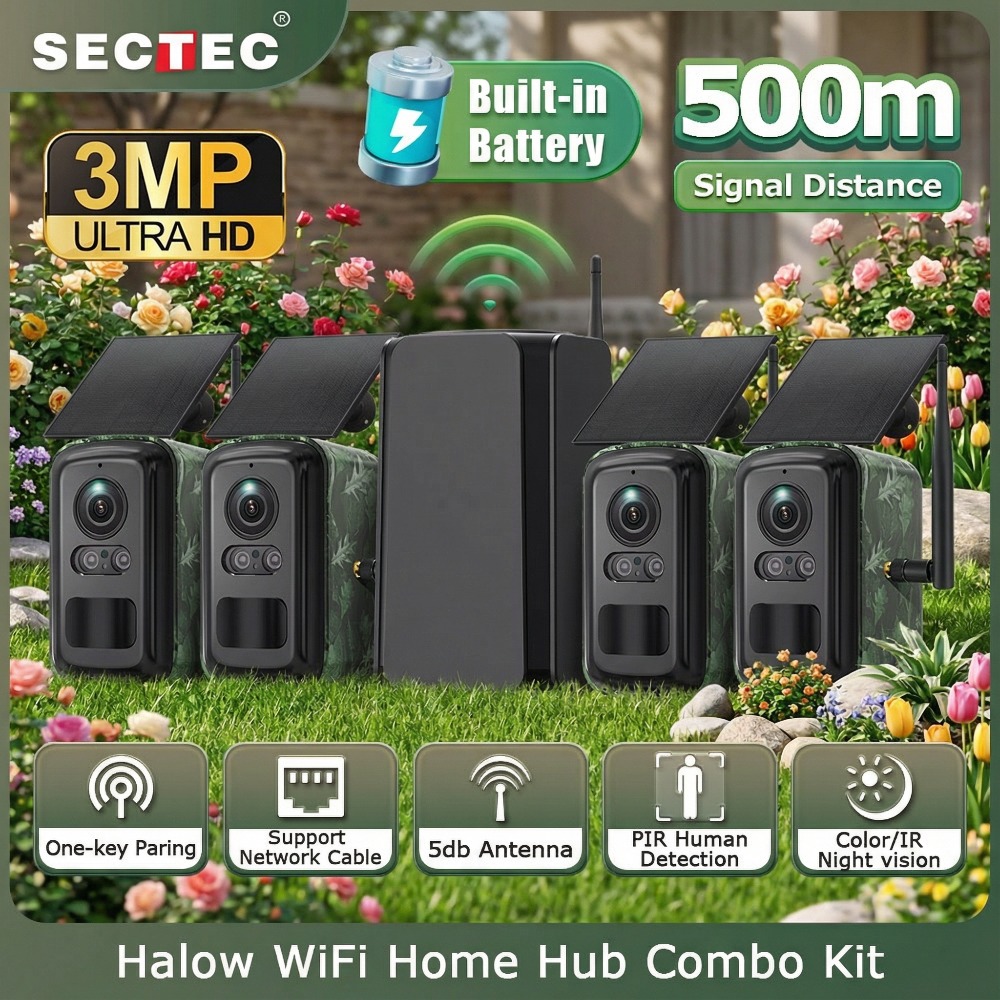 SECTEC HomeBase 4 Camouflage S – Home Security No Monthly Fee recenzja i cena