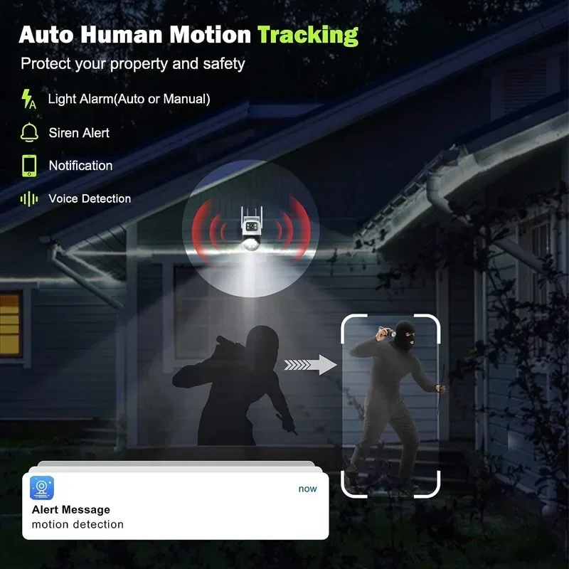 2K 3MP Dual Lens WiFi Security – Home Yard Security Cameras recenzja i cena