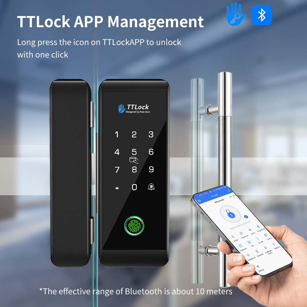 TTLOCK Smart Glass lock Finger – Door Lock Smart Keypad recenzja i cena