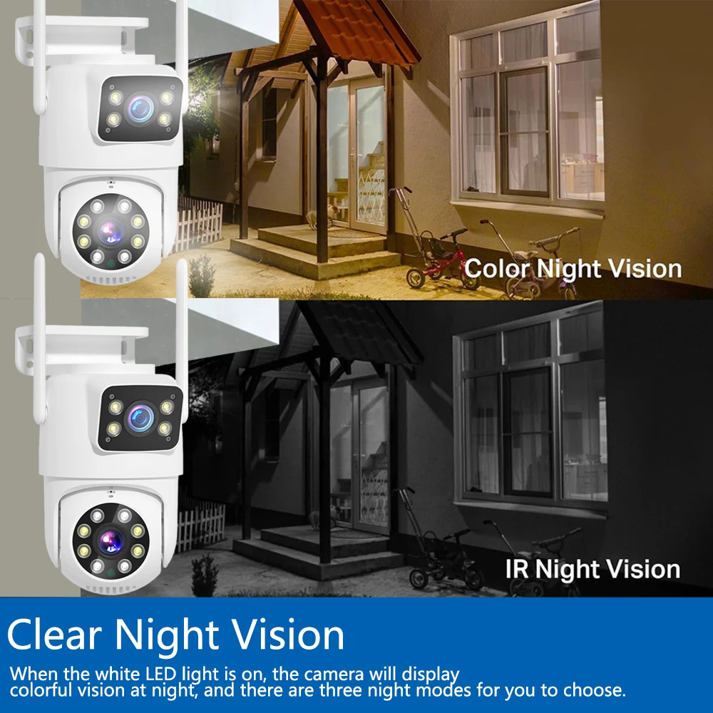 Dual Lens Outdoor WiFi Camera  – Home Yard Security Cameras recenzja i cena