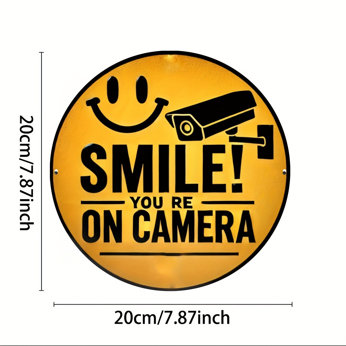 Smile You're On Camera Round M – Home Yard Security Cameras recenzja i cena