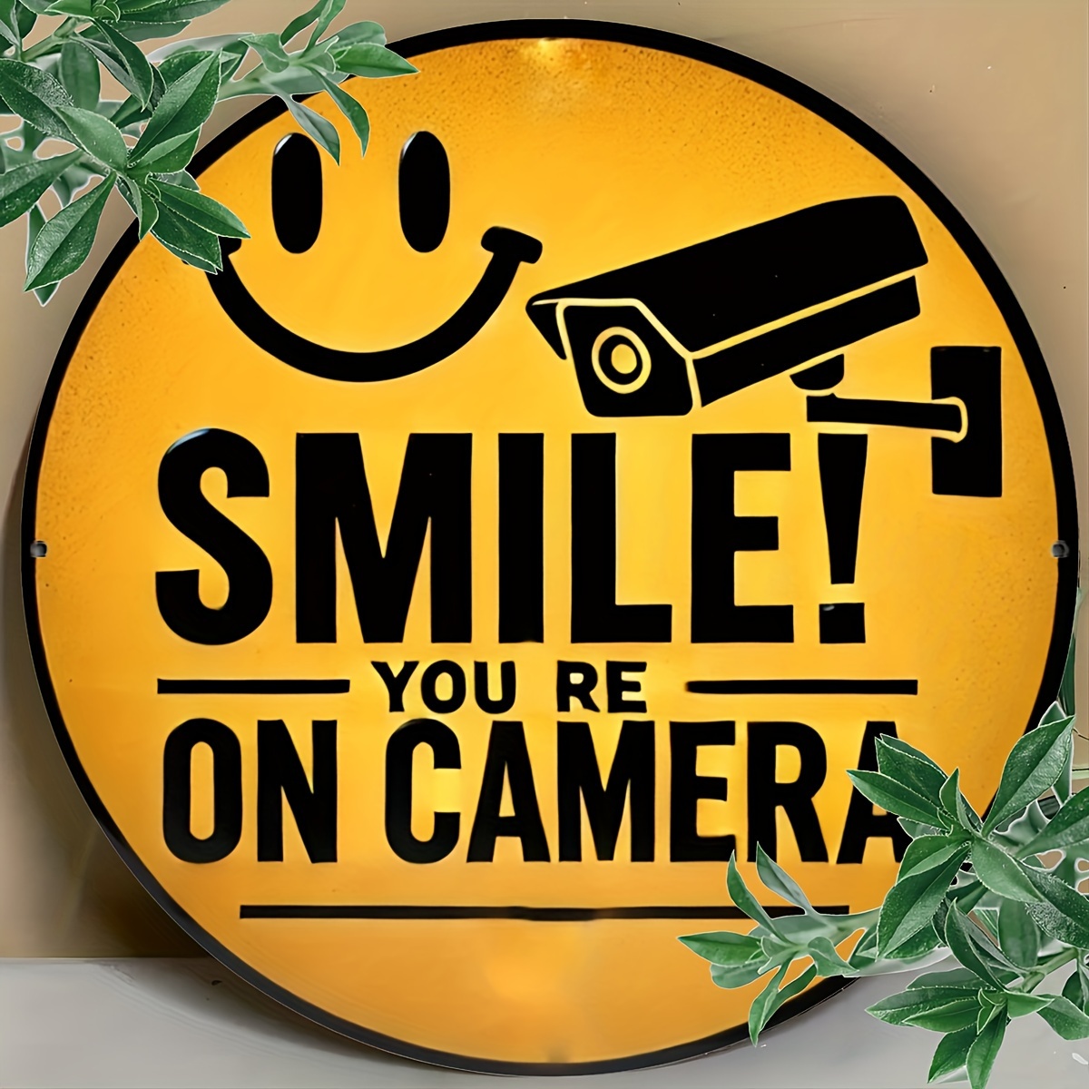 Smile You're On Camera Round M – Home Yard Security Cameras recenzja i cena