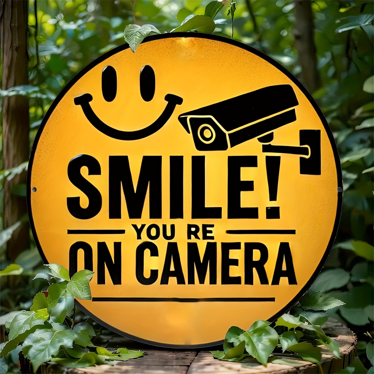Smile You're On Camera Round M – Home Yard Security Cameras recenzja i cena